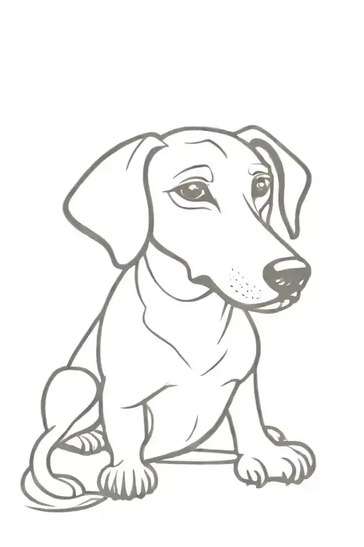 cashew walnut dogs sitting tattoo design idea