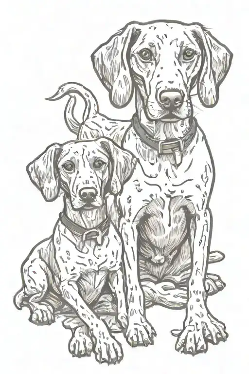 cashew walnut dogs sitting tattoo design idea