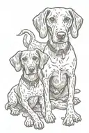 cashew walnut dogs sitting tattoo design idea