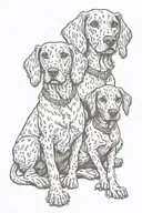 cashew walnut dogs sitting tattoo design idea