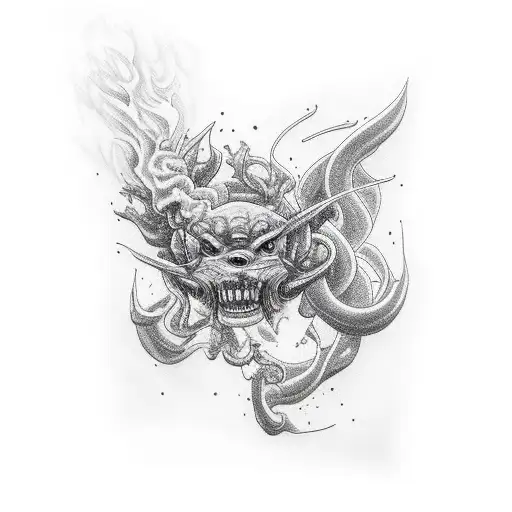 jdm chaser turbo smoke tattoo design idea