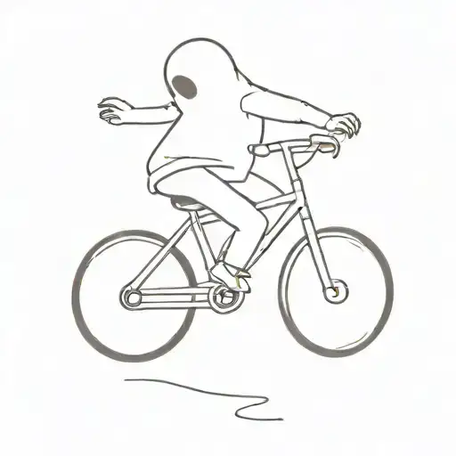 Sheet ghost riding a bike  tattoo design idea