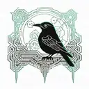 blackbird tattoo design idea