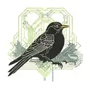 blackbird tattoo design idea