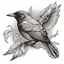 blackbird tattoo design idea