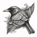 blackbird tattoo design idea
