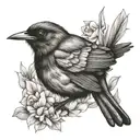 blackbird tattoo design idea