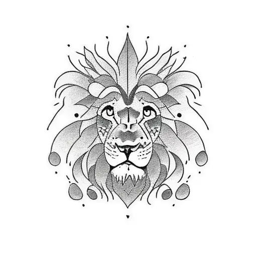 crossfit daughter lion happiness tattoo design idea