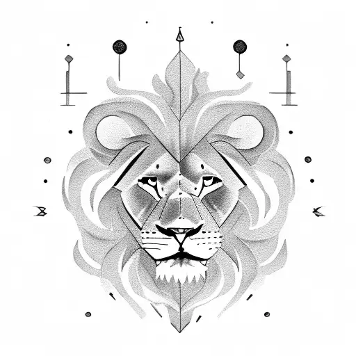 crossfit daughter lion happiness tattoo design idea