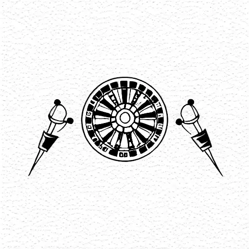 Roulette wheel tattoo design idea