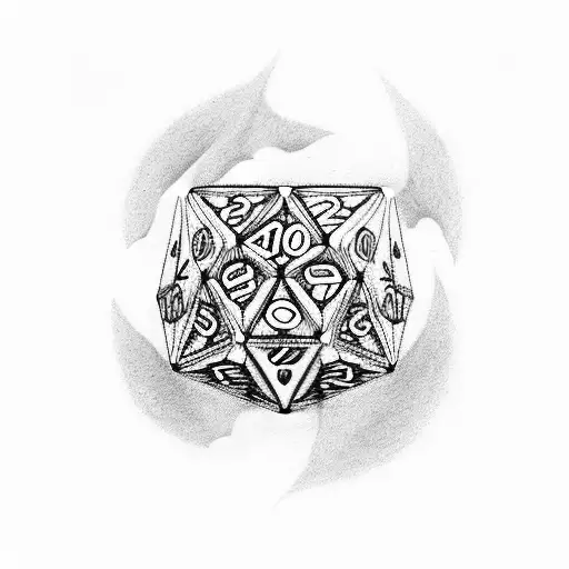 7 Dice tattoo design idea