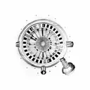 Roulette wheel tattoo design idea