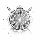 Roulette wheel tattoo design idea