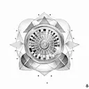 Roulette wheel tattoo design idea