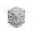 7 Dice tattoo design idea