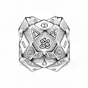 7 Dice tattoo design idea