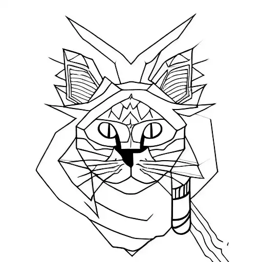 My pet black cat called Diesel tattoo design idea