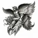 angel and devil wings tattoo design idea