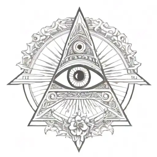 all seeing eye tattoo design idea