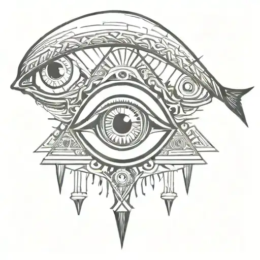 all seeing eye tattoo design idea
