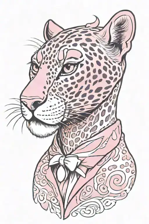 pink panther  tattoo design idea