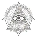 all seeing eye tattoo design idea