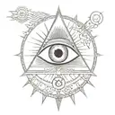 all seeing eye tattoo design idea