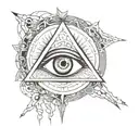all seeing eye tattoo design idea