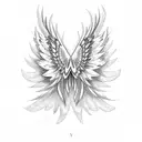 lace wings tattoo design idea