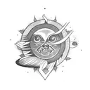 solar eclipse tattoo design idea