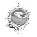 solar eclipse tattoo design idea