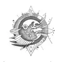 solar eclipse tattoo design idea
