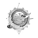 solar eclipse tattoo design idea