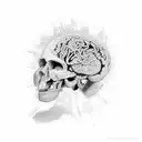 broken brain tattoo design idea