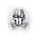 phantom of the opera half mask tattoo design idea