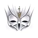 phantom of the opera half mask tattoo design idea