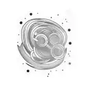 colorful lines down arm tattoo design idea