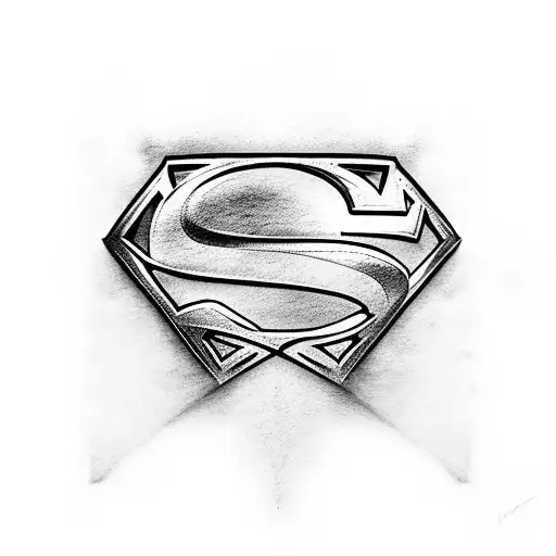 bizarro superman logo tattoo design idea
