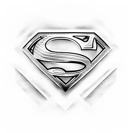 Superman logo backwards tattoo design idea