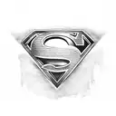 Superman logo backwards tattoo design idea