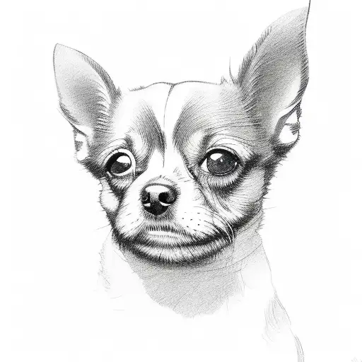 small dog memorial  tattoo design idea