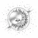 sun shining after the rain tattoo design idea