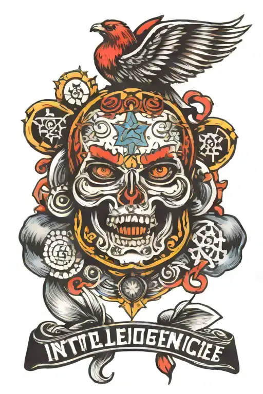 intelligence art tattoo design idea