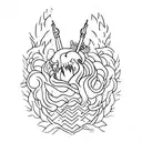 may we never give in to the battle within tattoo design idea