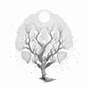 willowing tree in the darkness tattoo design idea