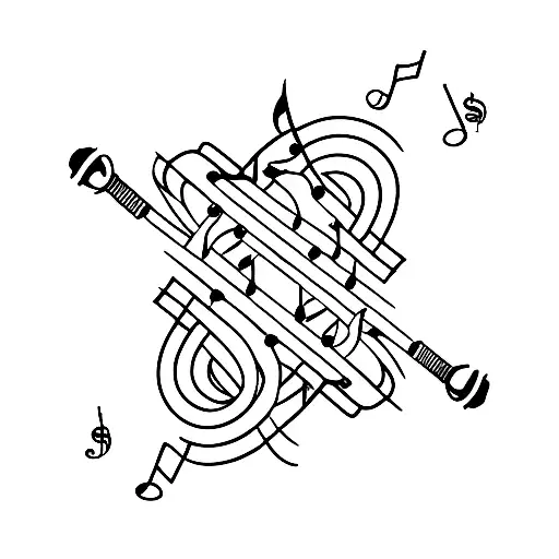 A golden microphone with a crown on top, symbolizing the client's passion for music and success in the industry tattoo design idea