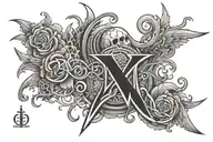 II・XXIV・MMXXIV with the name jahiem in the background  tattoo design idea