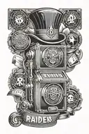 las vegas raiders casino style slot machine    tattoo design idea