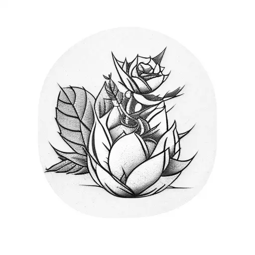 Tobacco plant tattoo design idea