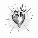 heart Kintsugi tattoo design idea